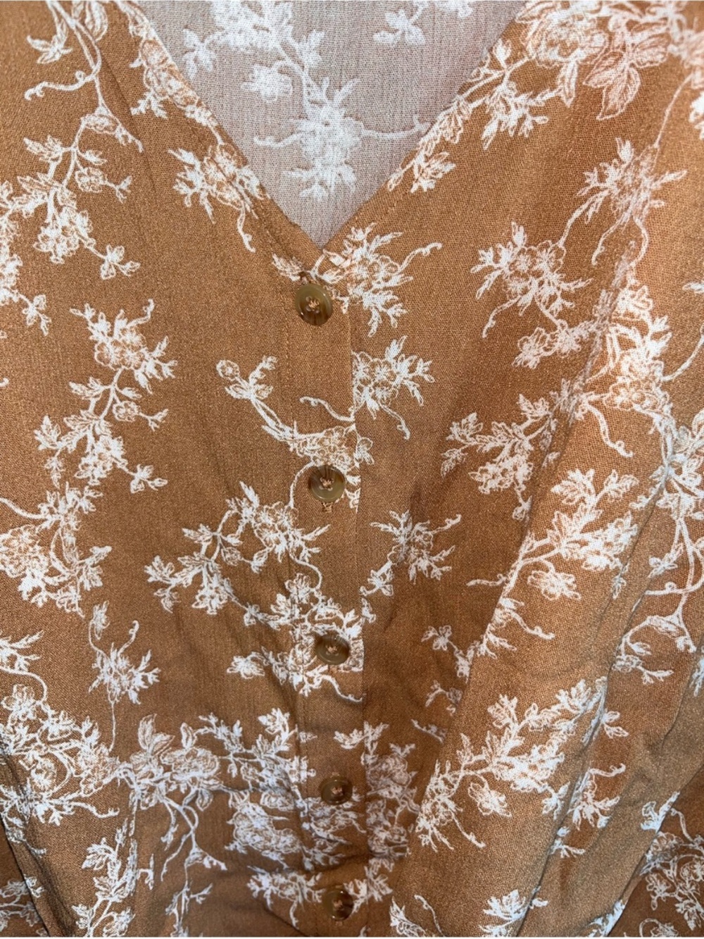 NWT Torrid Crinkle Gauze Toile Floral Tie Front Dolman Top 4X 26 - Picture 3 of 6